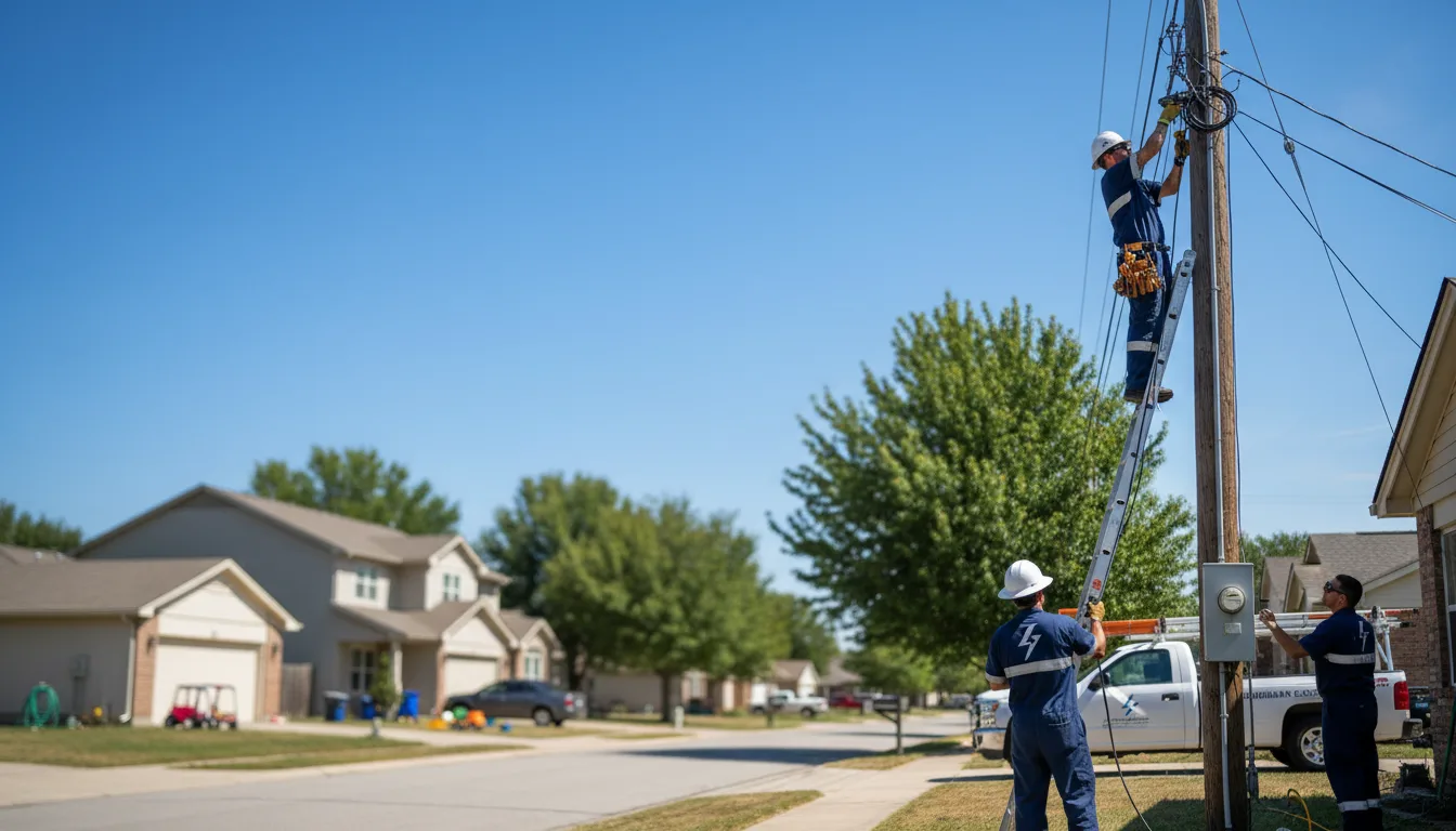 Residential electrician providing installation services in Montgomery, TX